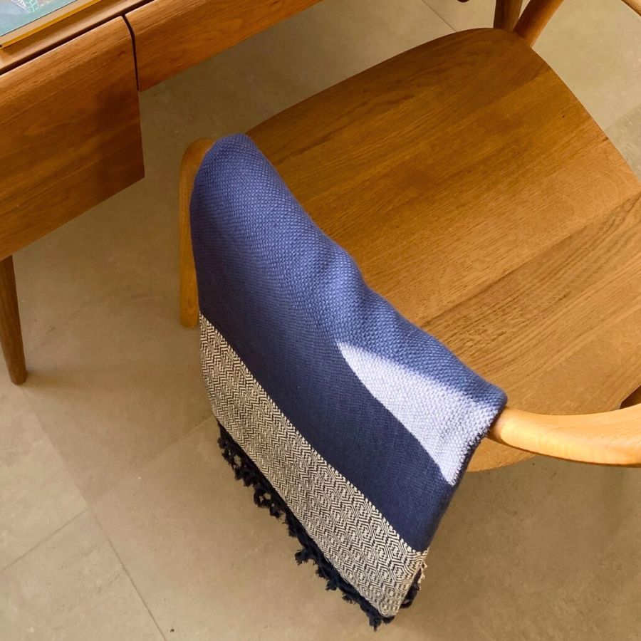 The Phnom Throw | 100% pure cotton | High Quality I Handwoven Natural Throw I Sustainable Artisan-made I Kaikô