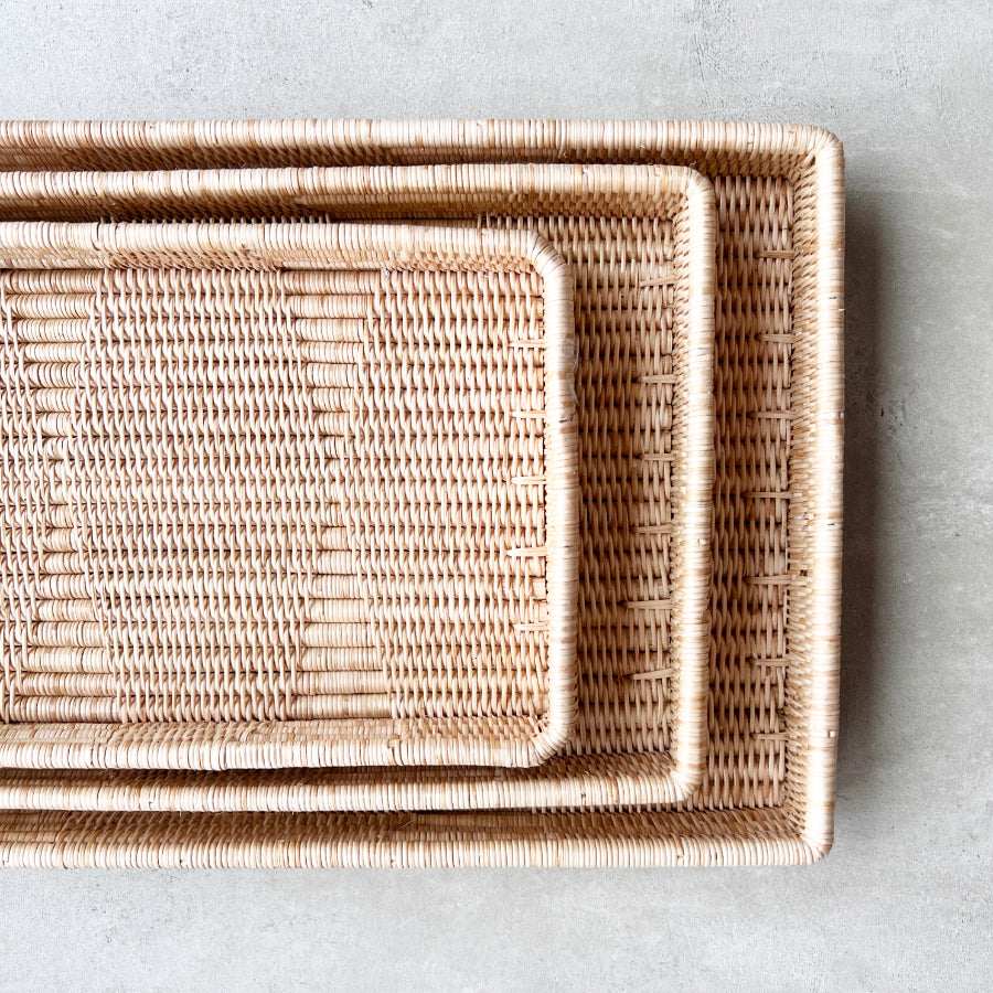 High QualityI Handwoven Rattan Trays I Natural I Kaikô