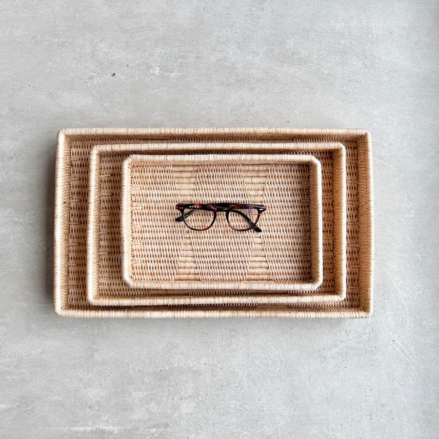 High QualityI Handwoven Rattan Trays I Natural I Kaikô