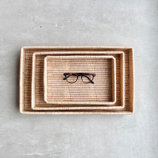 High QualityI Handwoven Rattan Trays I Natural I Kaikô