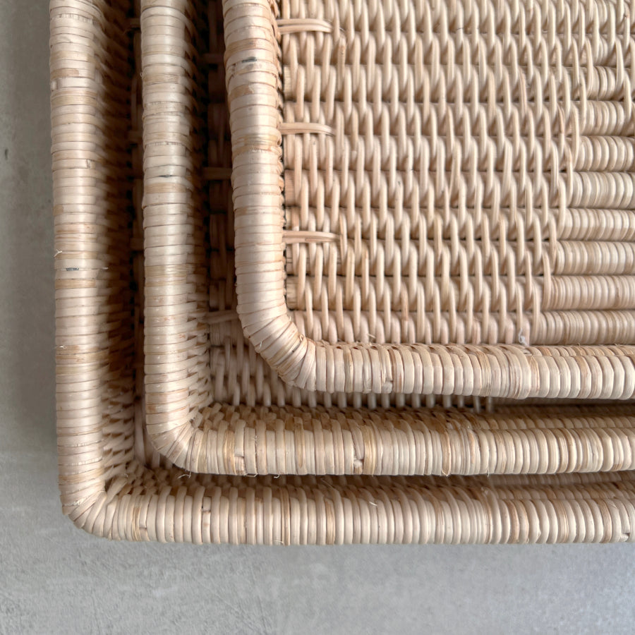 High QualityI Handwoven Rattan Trays I Natural I Kaikô
