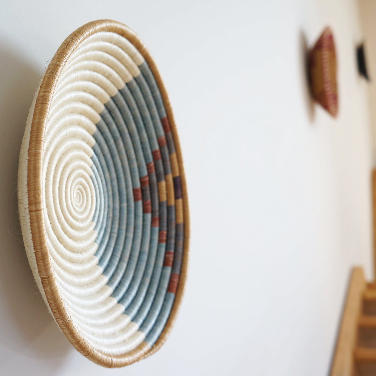 Rwandan Basketry Bowl (Ocean) | handmade Home decoration | Kaikô