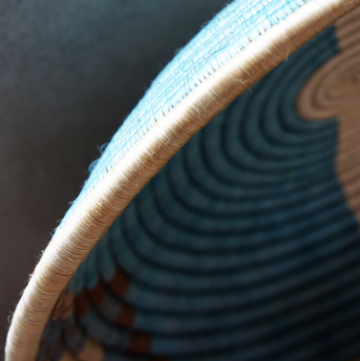 Rwandan Basketry Bowl (Ocean) | handmade Home decoration | Kaikô