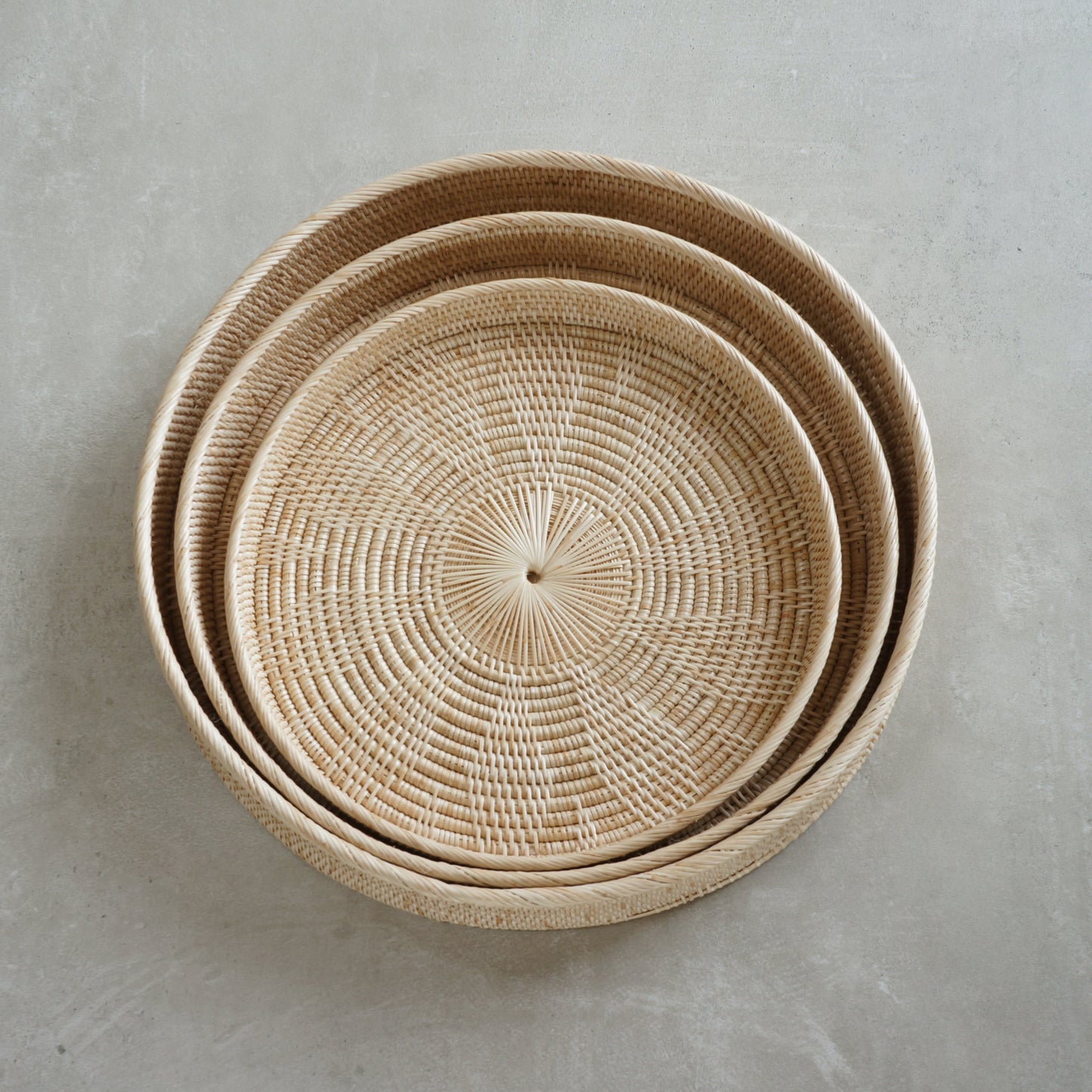 Finely handcrafted rattan trays