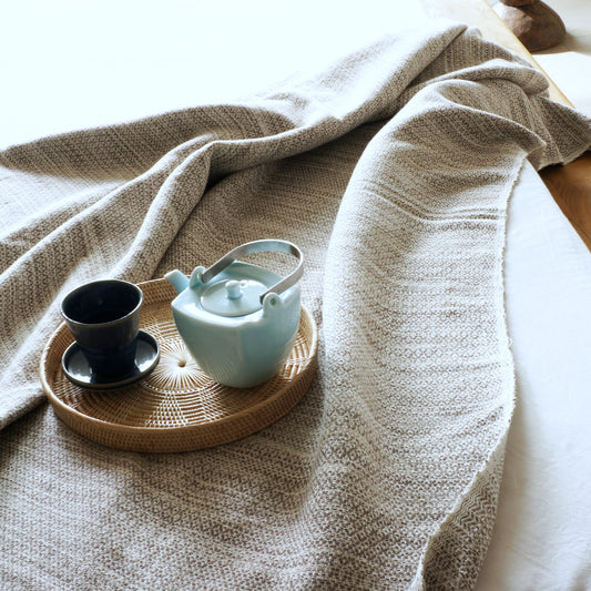 High Quality I Handwoven Natural Throw I Sustainable Artisan-made I Kaikô