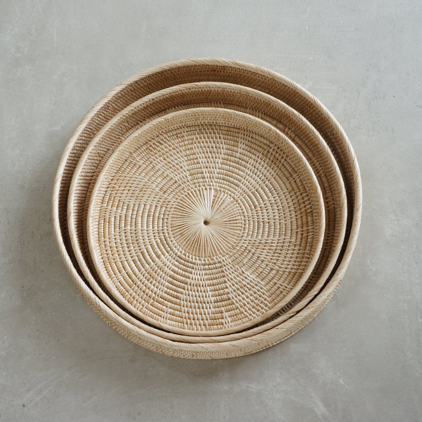 Finely handcrafted rattan trays 